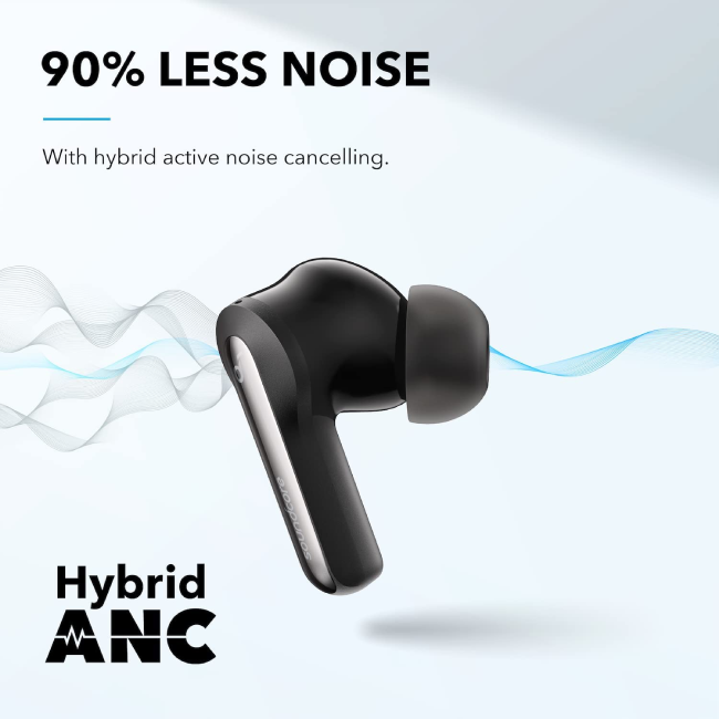 Anker Soundcore Life P3i Hybrid ANC Wireless Earbuds, Black